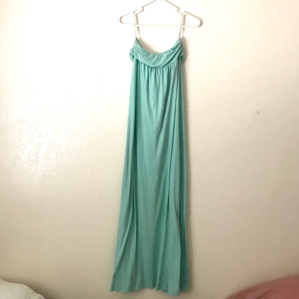 Mint Strapless Maxi w/ Front Slit - Picture 4 of 7